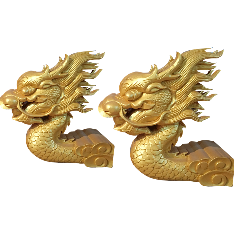 龙头东阳木雕龙尾手工实木精雕立体雕刻凤头木雕