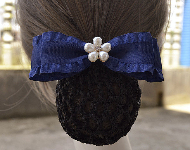 2016新款护士头花职业发饰韩国职业发网网兜盘发头花简约百搭发夹