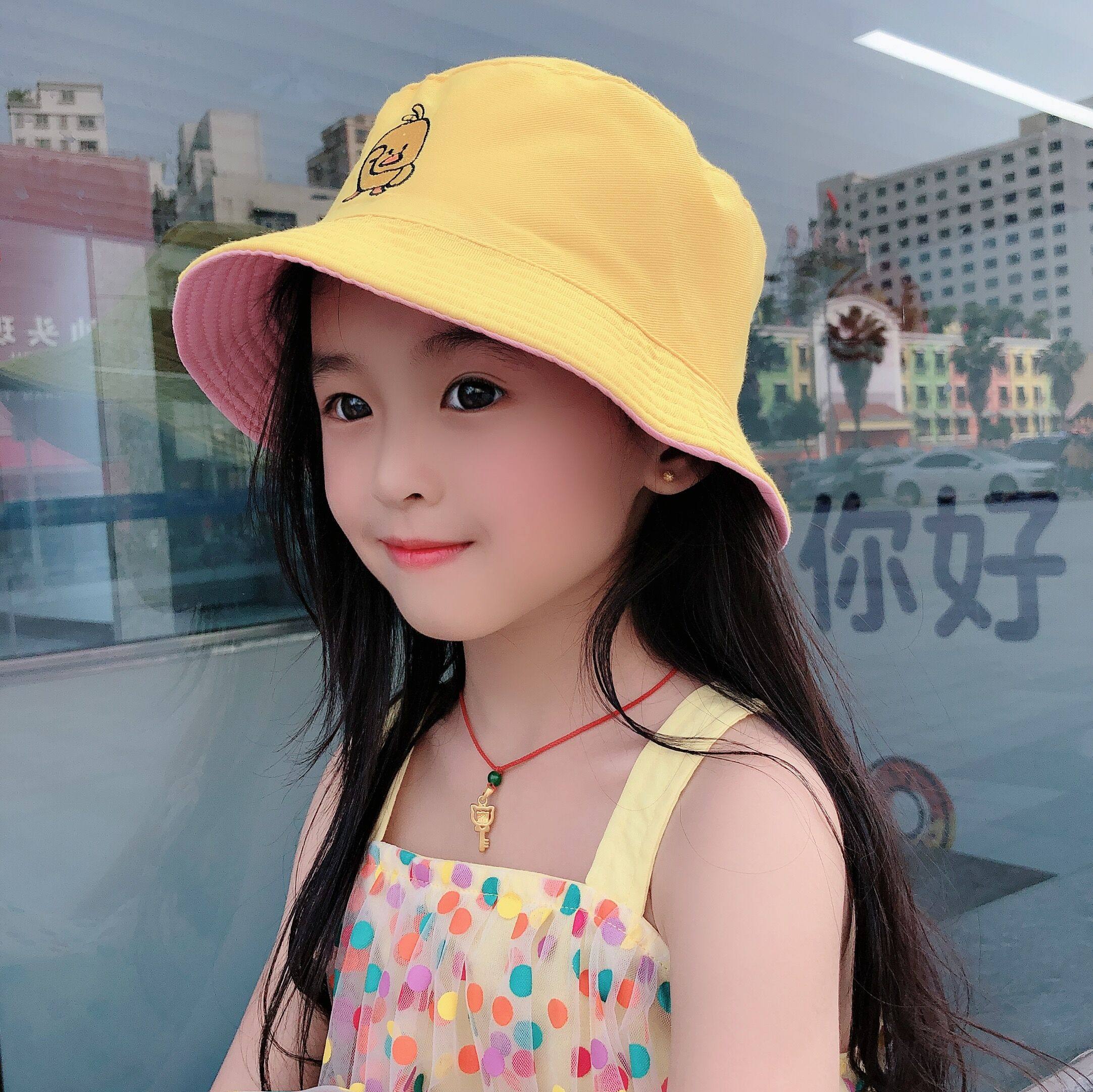 儿童帽子春秋渔夫帽女宝宝可爱超萌幼儿园定制男童太阳帽夏季韩版