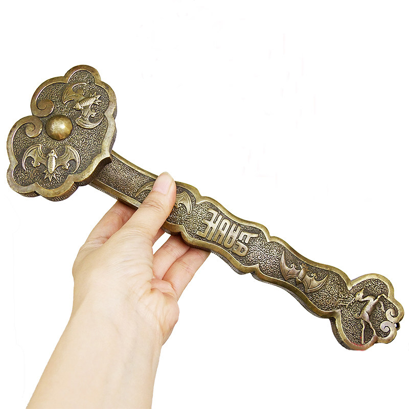 如意纯铜摆件手把黄铜招财家居客厅办公室装饰品摆件