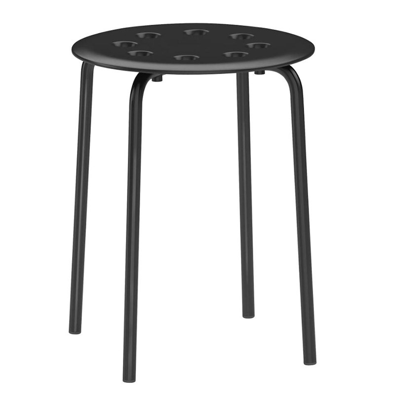 北京宜家ikea玛留斯凳子圆凳铁凳可叠放餐厅用凳板凳小圆凳