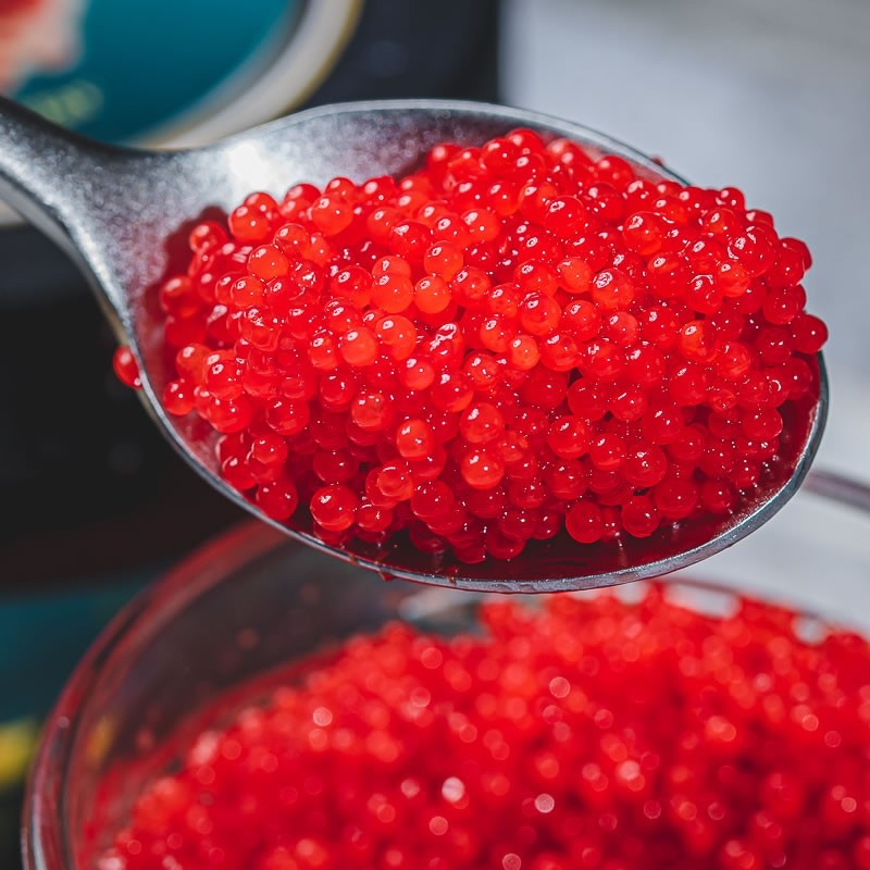 海中厨圆鳍鱼鱼子酱即食正宗红鱼籽酱罐头100g鱼籽酱