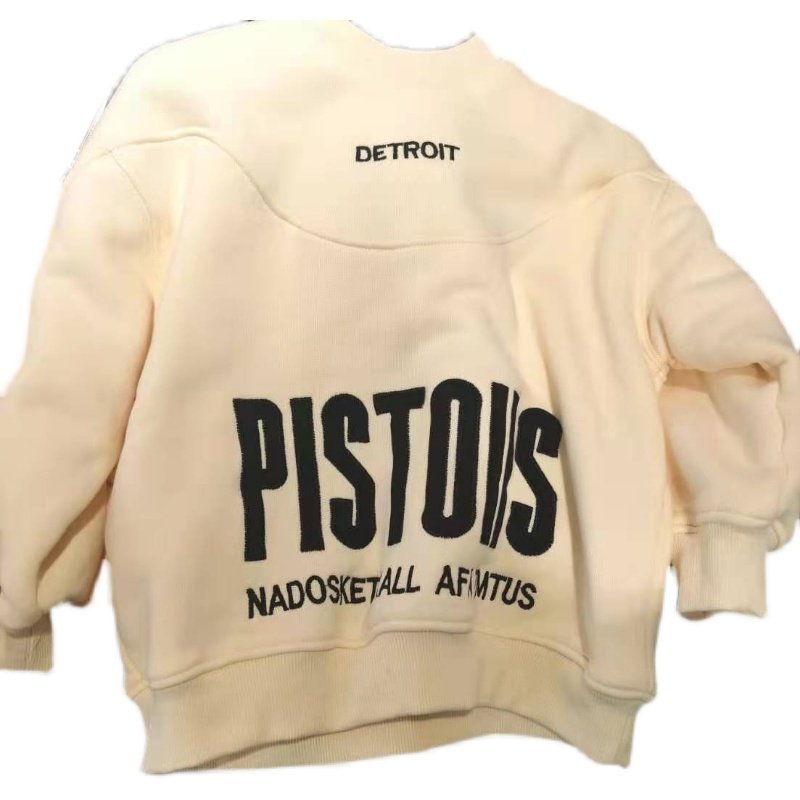 新款2021男女儿童中大童韩版百搭宽松秋冬加绒卫衣