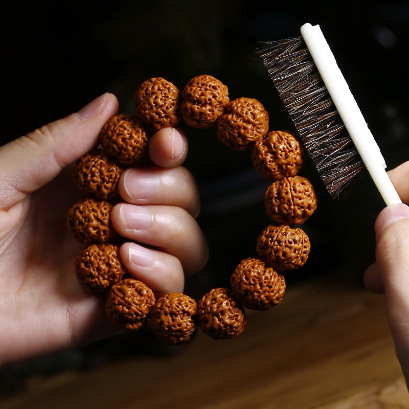 菩提大金刚盘玩满肉原尼泊尔配饰手持提子五瓣文玩手链