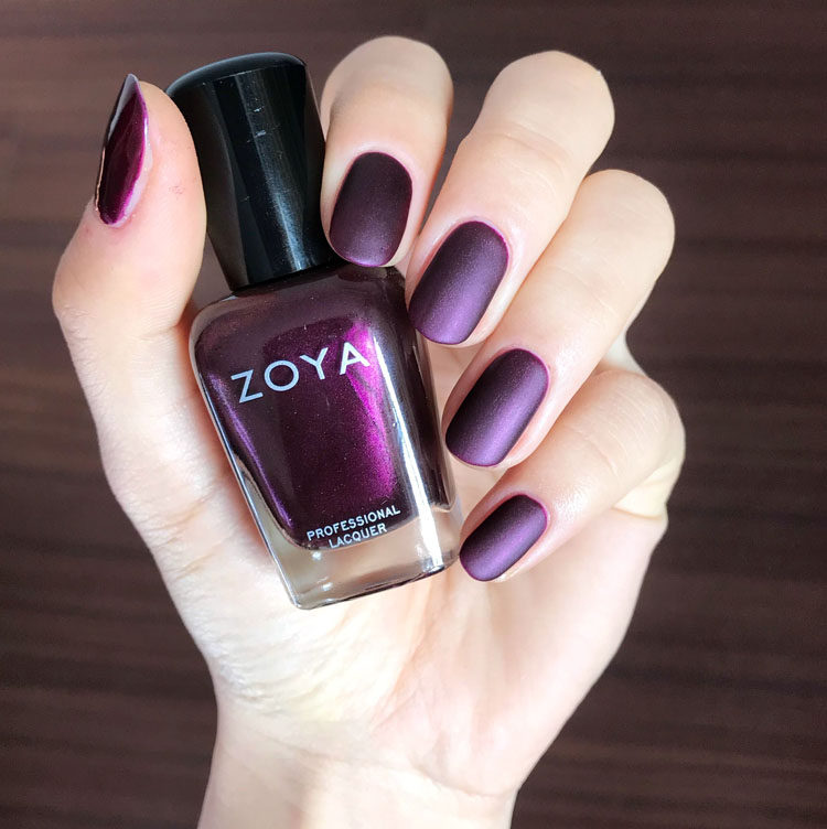 美国正品zoya佐雅指甲油快干持久金属紫红色zp460甲油胶