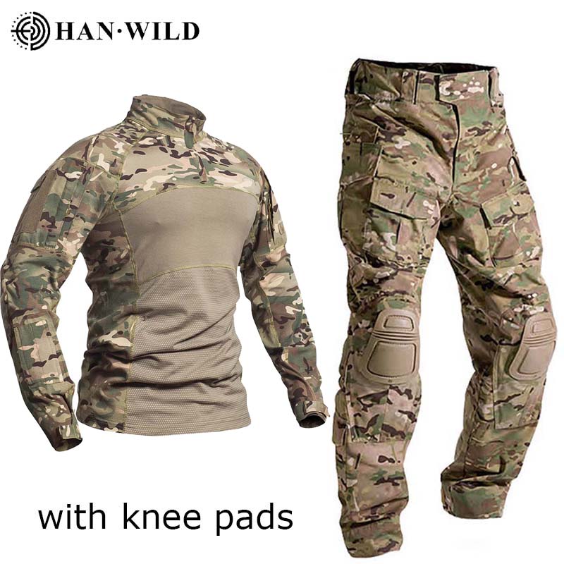 2021新式迷彩服战术迷彩套装男暗夜CS服女纯棉高弹力4代特工蛙服