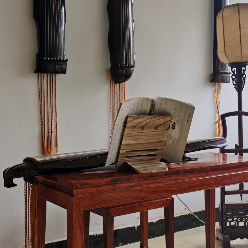 古琴琴谱架烧桐木仿古实木谱架读书书架阅读古琴