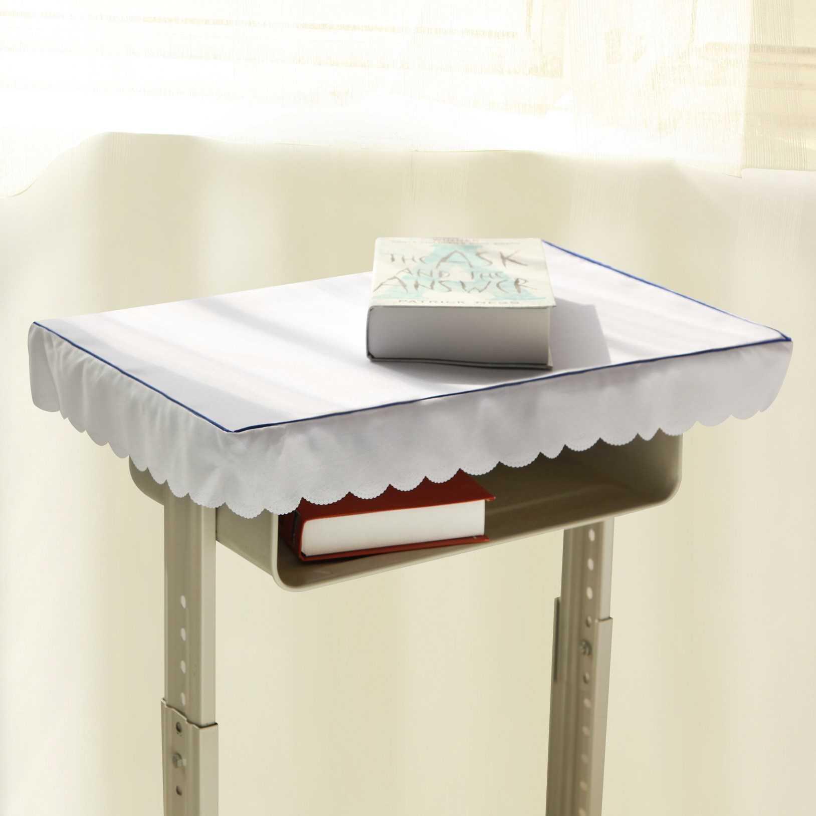 课桌桌布小学生桌罩清新防水单人蓝色桌套桌布