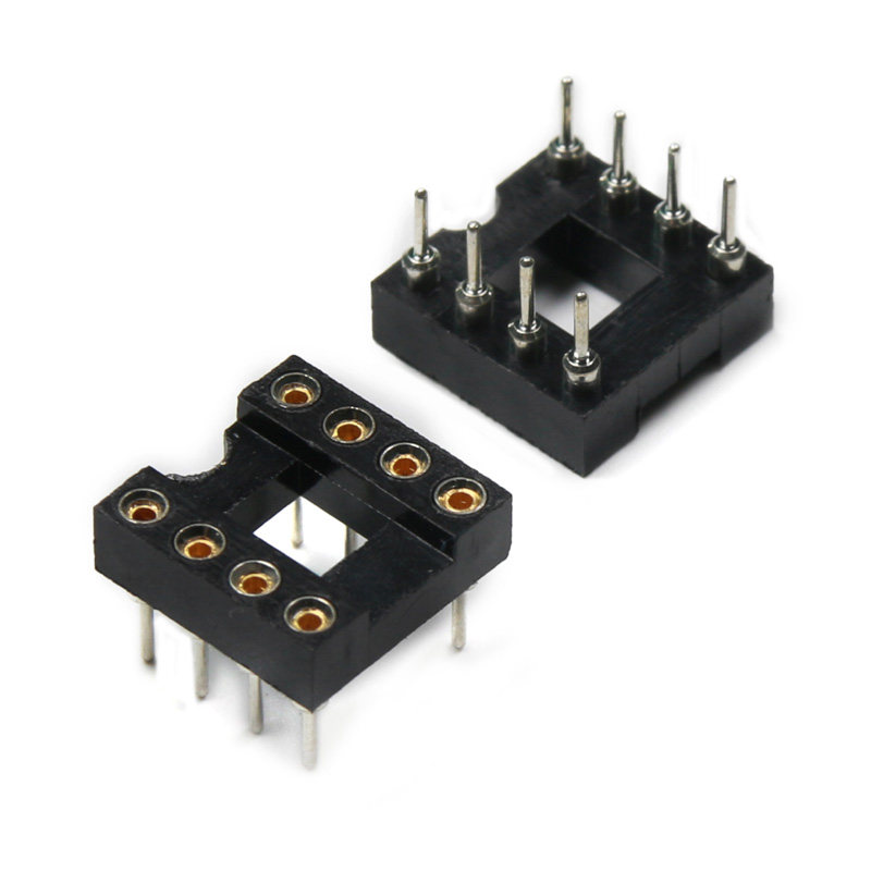 8p圆孔直插ic插座dip8芯片底座集成电路电子连接器