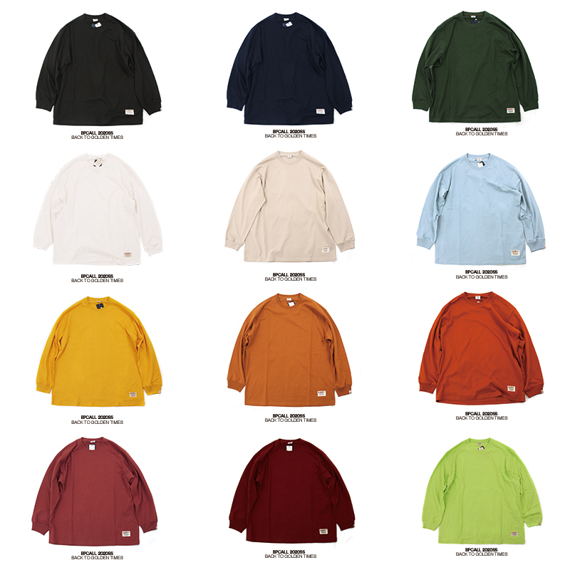 BPCALL20SS 廓形Popeye风格纯棉基础款秋长袖T恤Proclub素T男女款