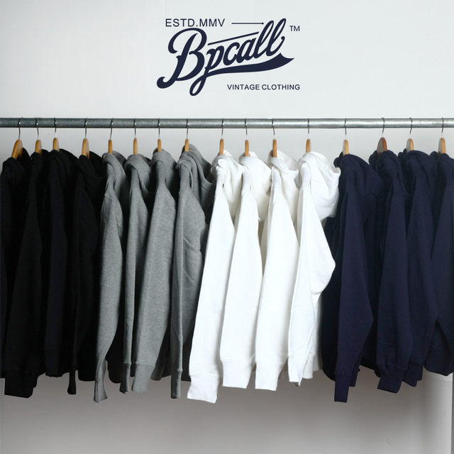 BPCALL vintage heavyweight and thick pure cotton horizontal knit hooded four-color sweater for men and women BPCALL vintage heavyweight and thick pure cotton horizontal knit hooded four-color sweater for men and women