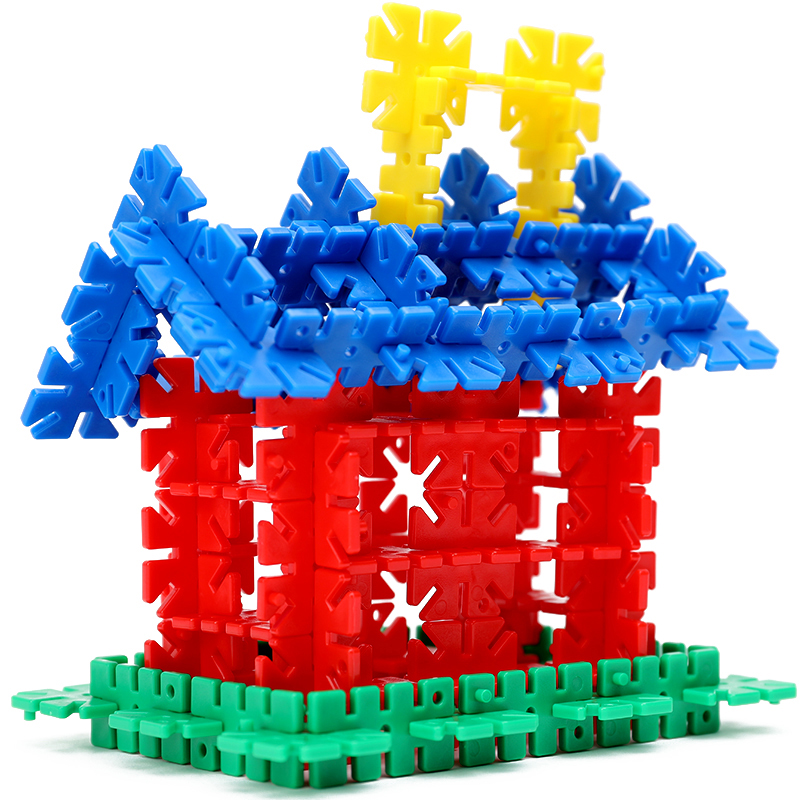 积木七色花幼教雪花片游思乐幼儿园益智早教玩具拼搭塑料积木