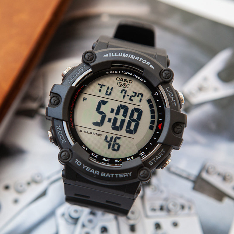 casio卡西欧正品新品运动大屏数显男表ae1500wh8b防水日韩腕表