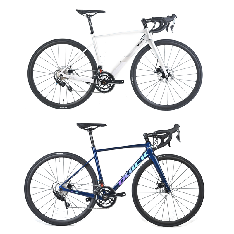 快客quick公路自行车碳纤维专业竞技单车线拉油压公路自行车