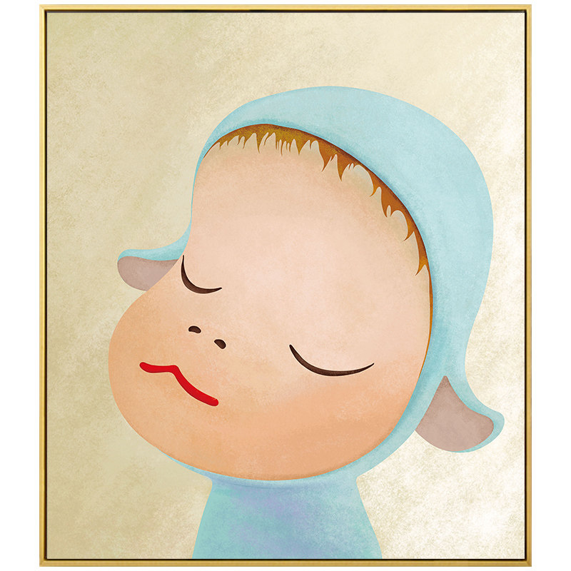 奈良美智梦游娃娃装饰画客厅装饰墙画餐厅简约现代装饰画