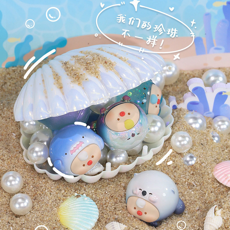新款萌粒正版宝贝故事嘟嘟海洋世界迷你盲袋摆件礼物潮玩盲盒