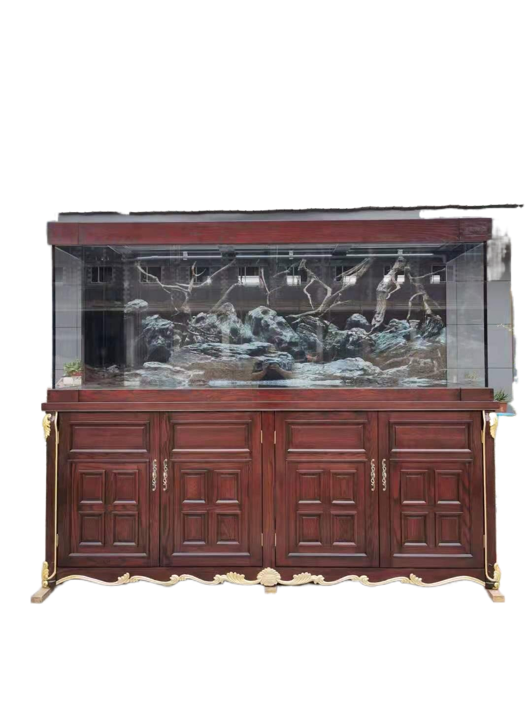 厂家直销实木鱼缸水族箱白橡美欧中式欧式超白鱼缸