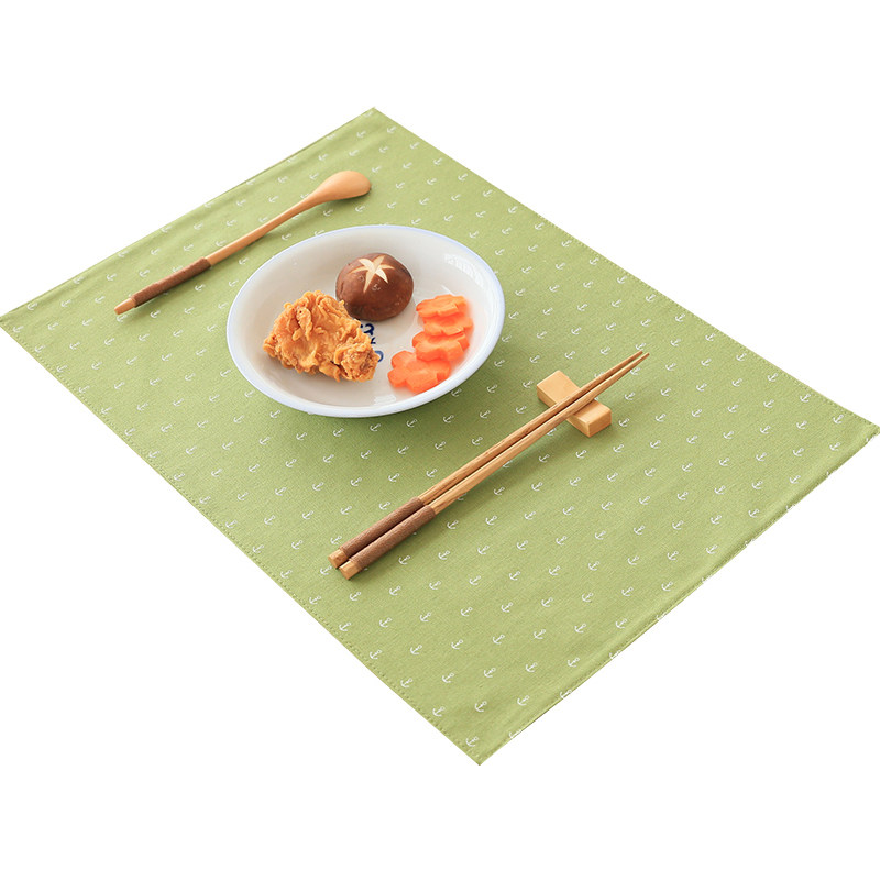 餐布小学生布艺棉麻桌垫餐隔热日式双层儿童学生餐垫