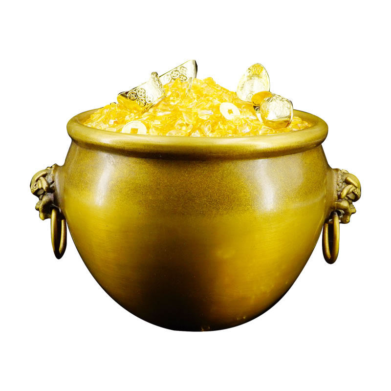慈风阁风水黄铜聚宝盆摆件财库米缸守聚财客厅招财店铺开业吉祥物