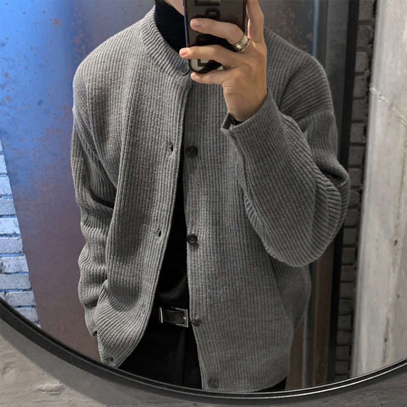 韩国东大门服饰男装春秋新款毛衣韩版潮流英伦风针织衫百搭开衫男
