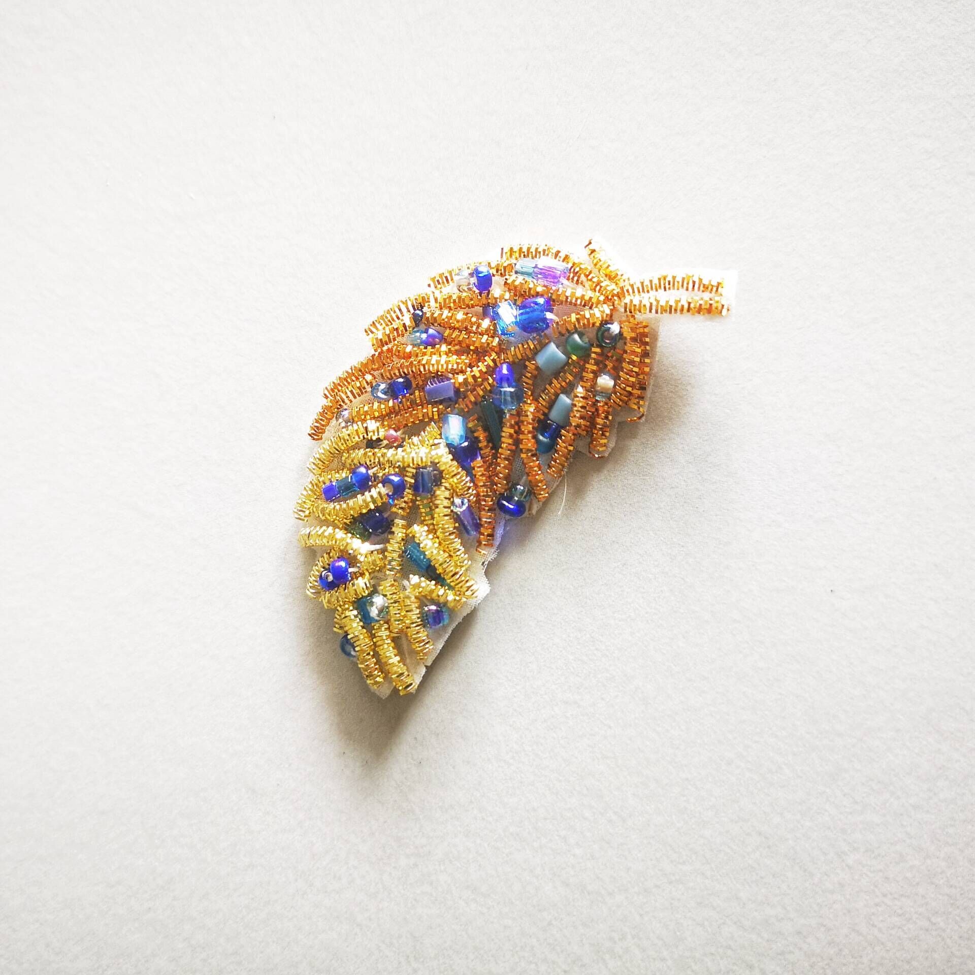 原创云端法式刺绣diy材料包珠绣钉珠胸针印度缝纫diy材料套装