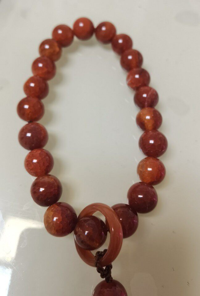 龙鳞凤血玛瑙手持珠串14mm单圈手链纯天然玉石手链