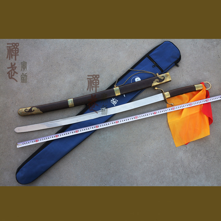 太极表演武术不锈钢花梨杨氏软刀未开开刃太极剑