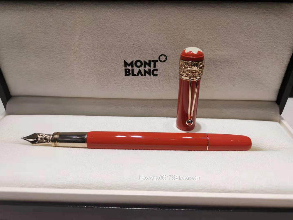 正品montblanc万宝龙钢笔传承珊瑚蜘蛛活塞墨水水笔钢笔