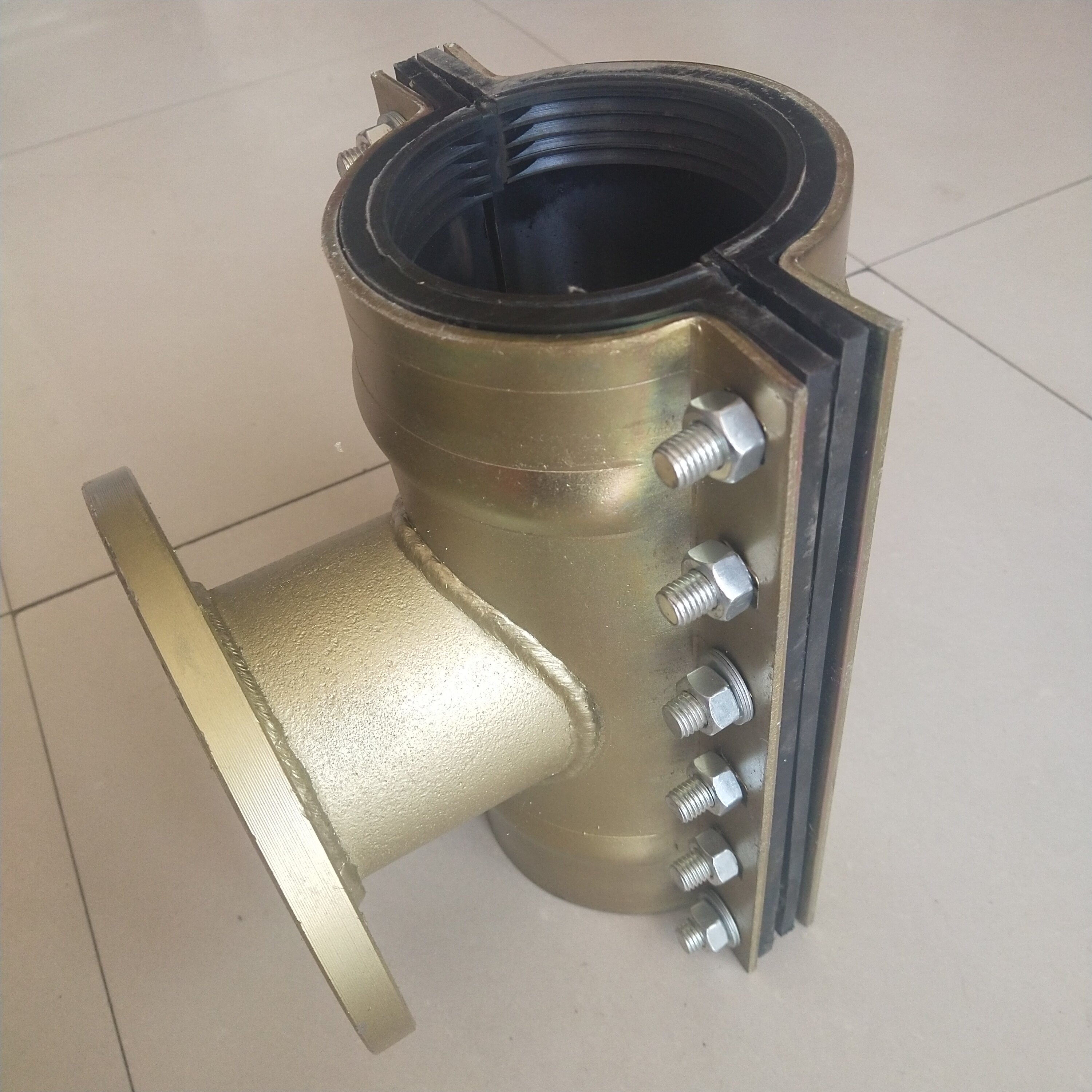 定制钢哈弗节马鞍三通法兰增接口抢修节堵漏器哈夫节变径分水三通