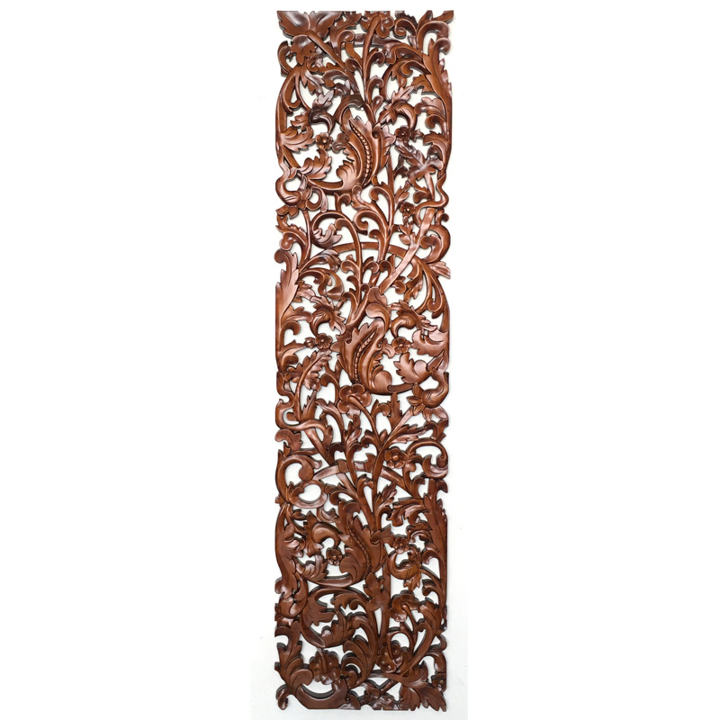 实木中式镂空雕花木雕装饰花板客厅隔断屏风木雕