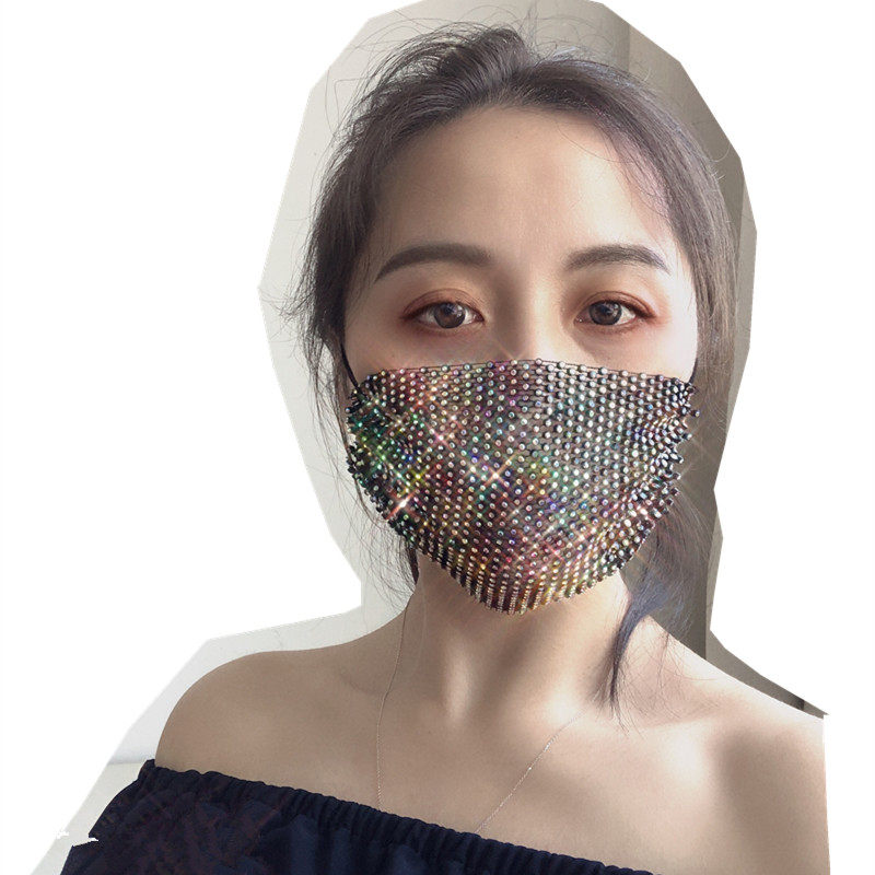 女夏满钻ins明星钻石口罩小红网红镶钻装饰口罩