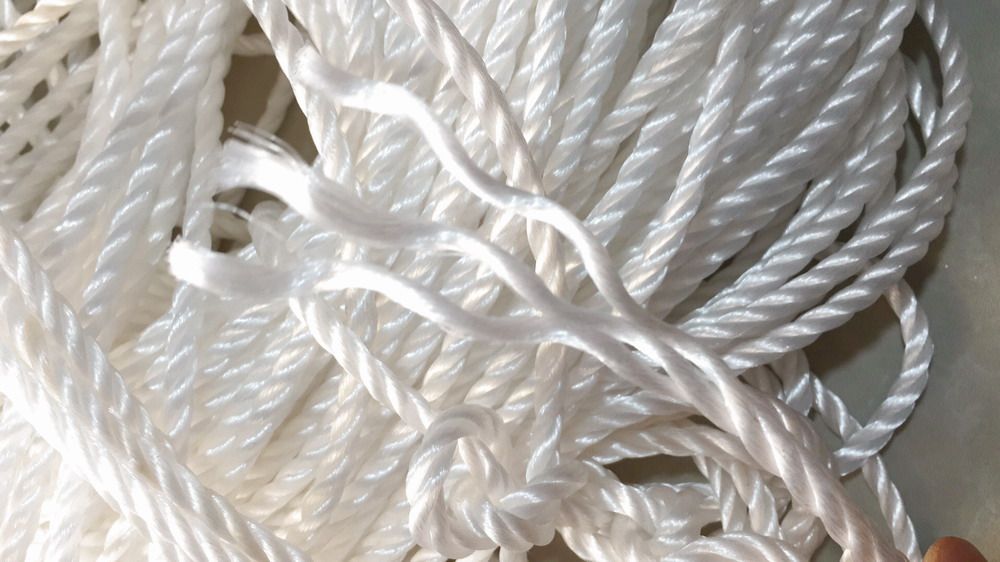 绳子6mm晾衣保护绳挂画白色塑料光滑尼龙绳三股绳子