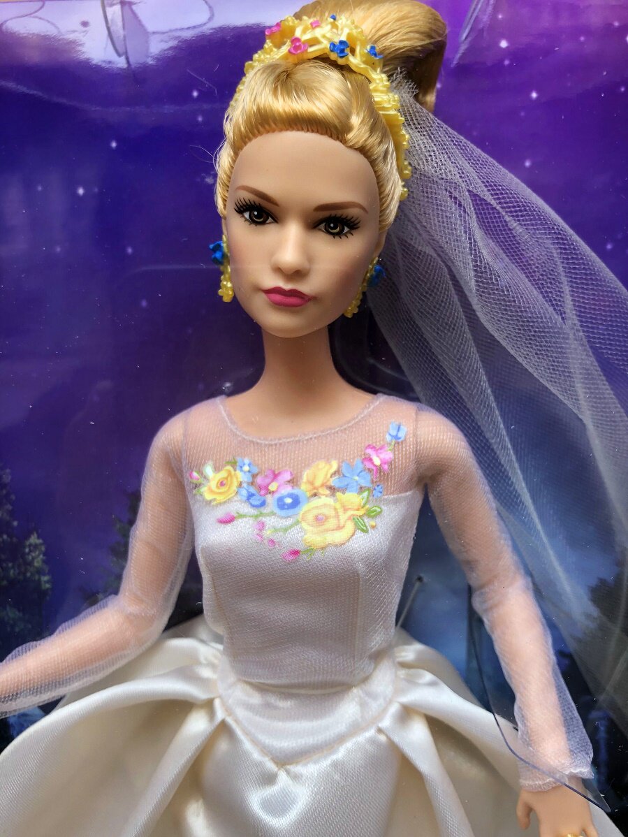 全新正版美泰迪士尼系列芭比灰姑娘婚纱珍藏版cgt55娃娃