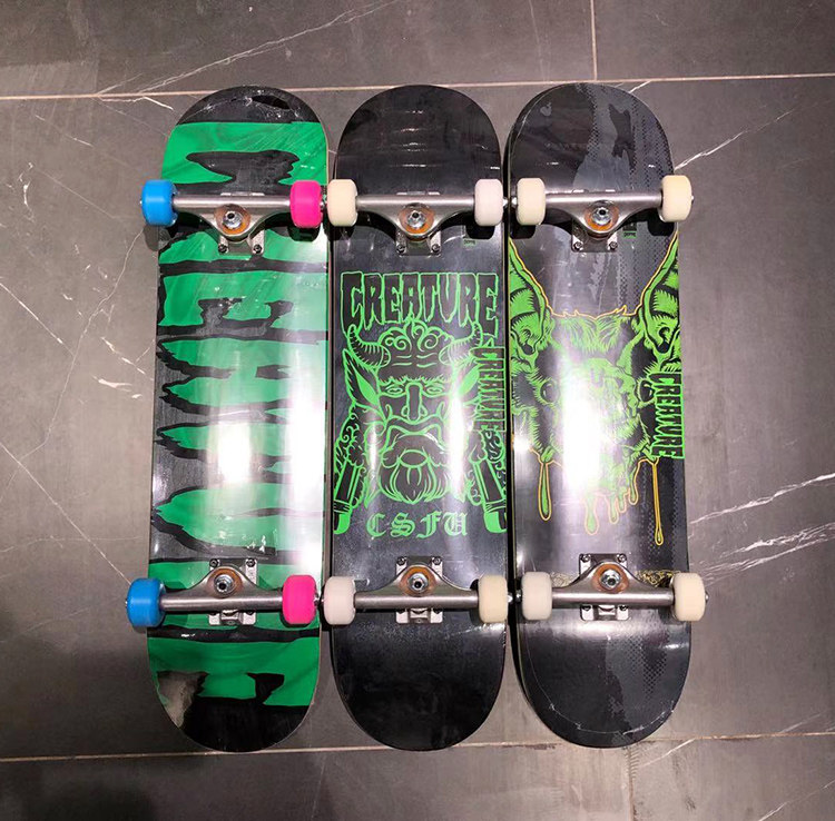 滑板绿洲进口creature整板双翘板街滑板
