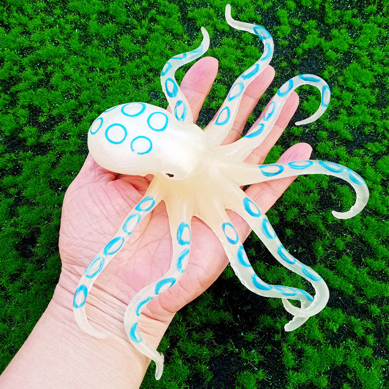 软体海洋动物模型八爪鱼章鱼鹦鹉螺海豚虎鲸儿童玩具仿真