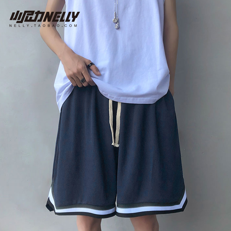 ins嘻哈男女夏季中裤bf短裤嘻哈ins潮牌宽松工装休闲运动五分裤子