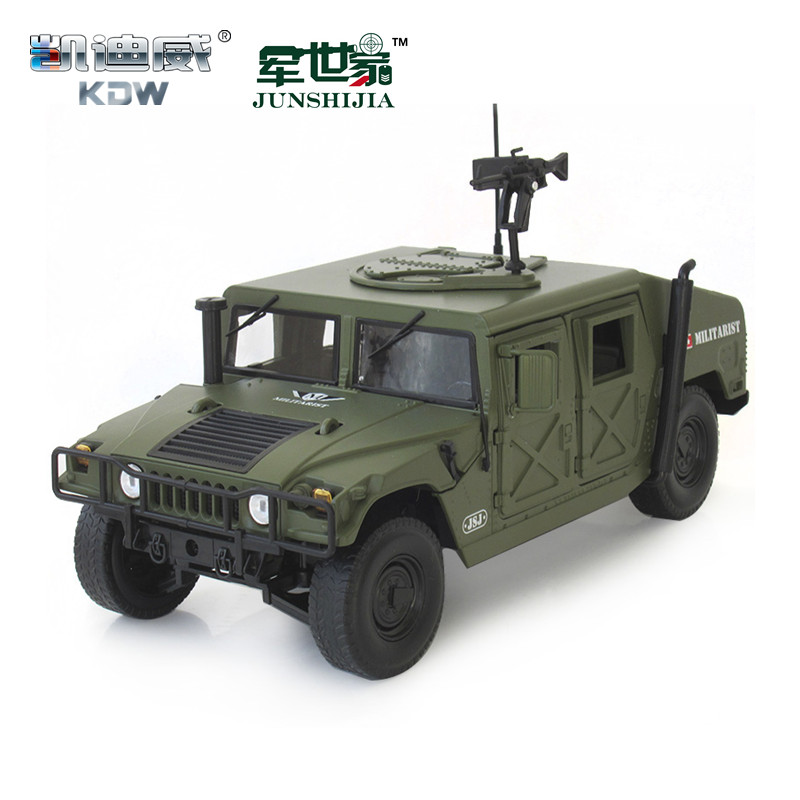 凯迪威合金军事模型1:18老式吉普车悍马军车仿真模型儿童玩具汽车