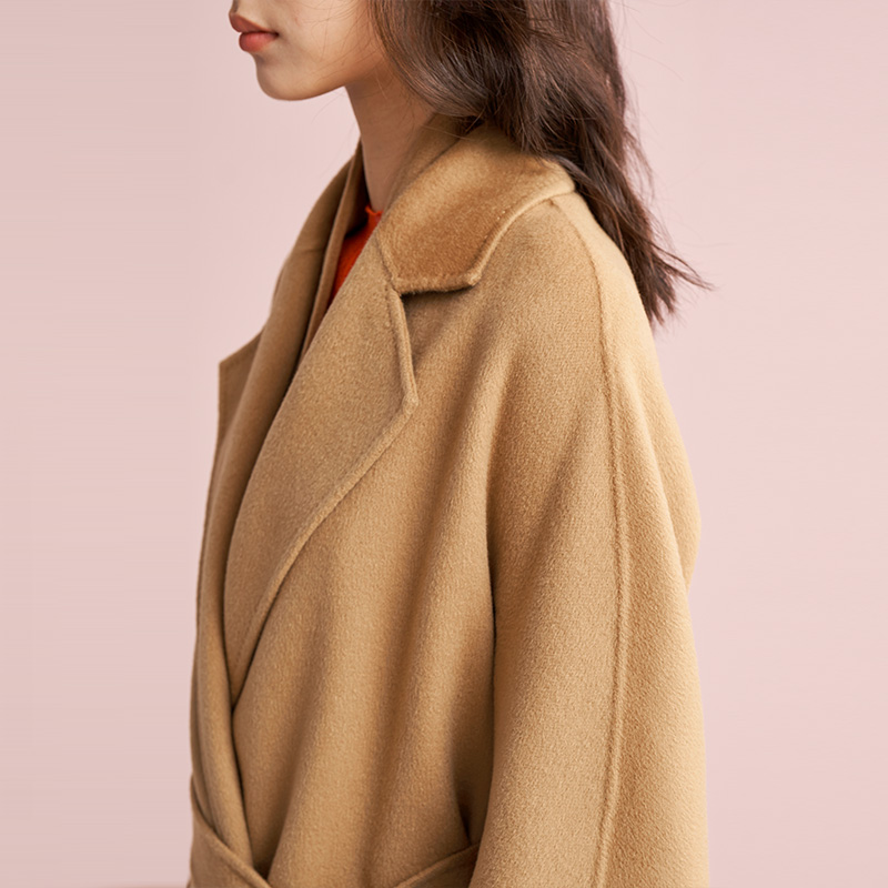 商场同款gloria歌莉娅山羊绒宽松大衣外套19dc6e050毛呢外套