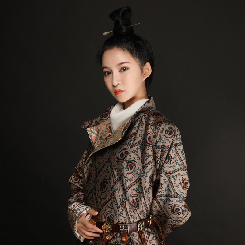 都城南庄汉服 檀棋唐翻领 长安十二时辰联名款圆领袍男女款cp汉服