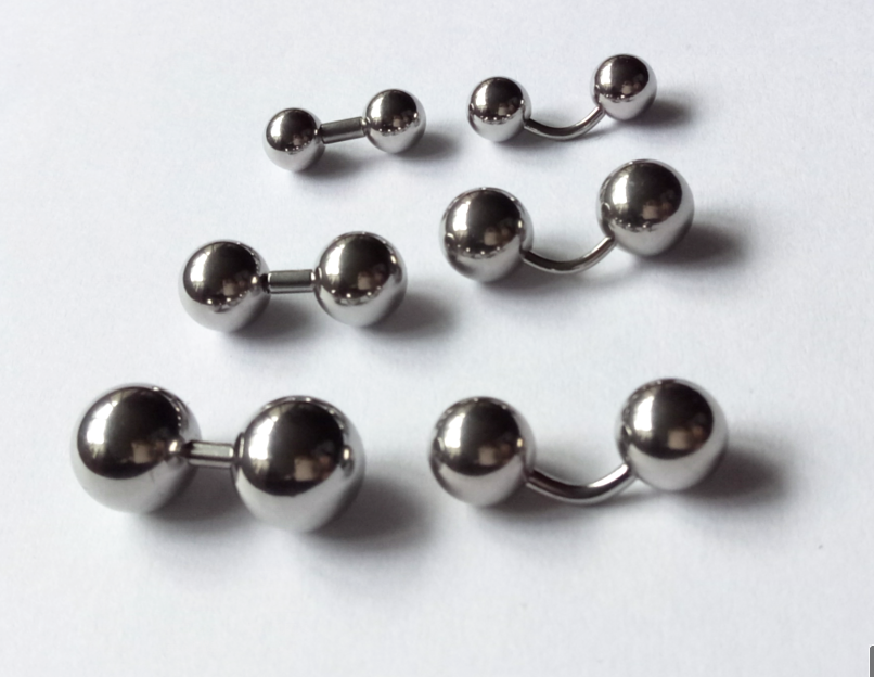 阴环欧美个性不锈钢男性直杆系带大球乳环pa其它首饰