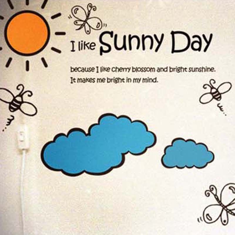 sunnyday墙贴特惠客厅背景卧室床头儿童可移墙贴