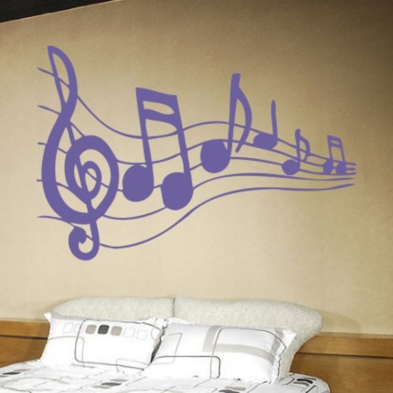 快乐音符墙贴新品客厅电视背景卧室床头儿童音乐软装墙贴