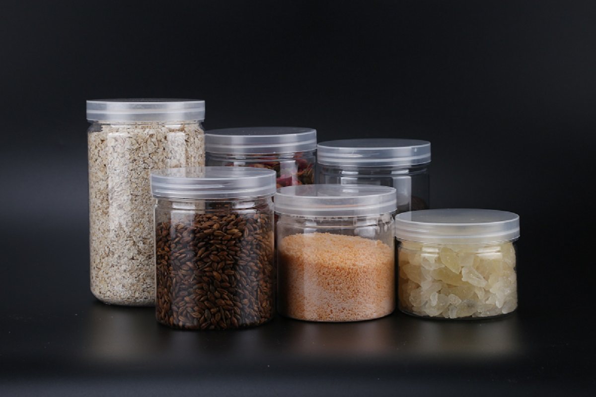 圆形pet塑料瓶85cm11cm透明盖子食品密封包装密封罐