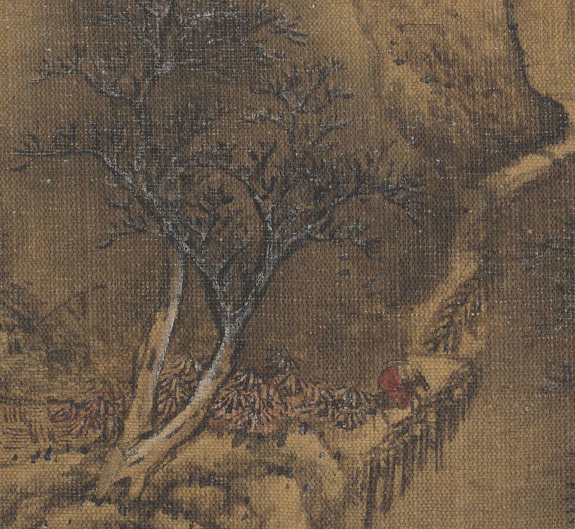 北宋燕肃关山积雪图绢本宋画小品山水画真迹微喷国画