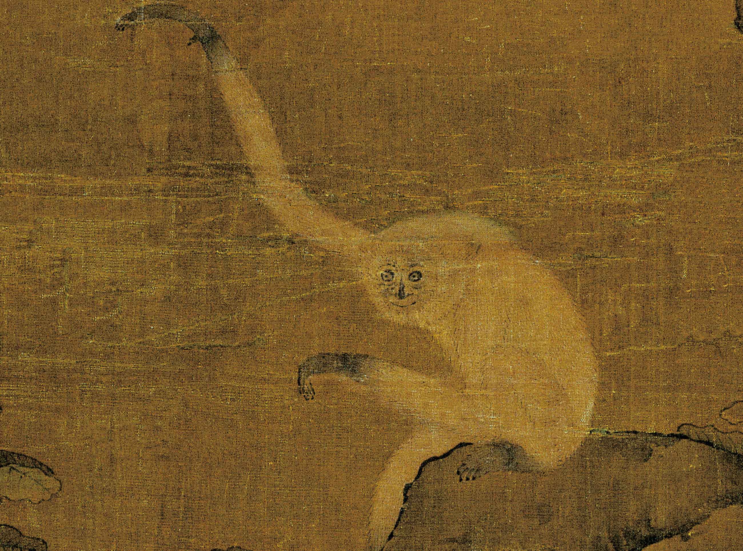 唐韩干猿马图轴中国字画装饰画挂画数字微喷复制国画