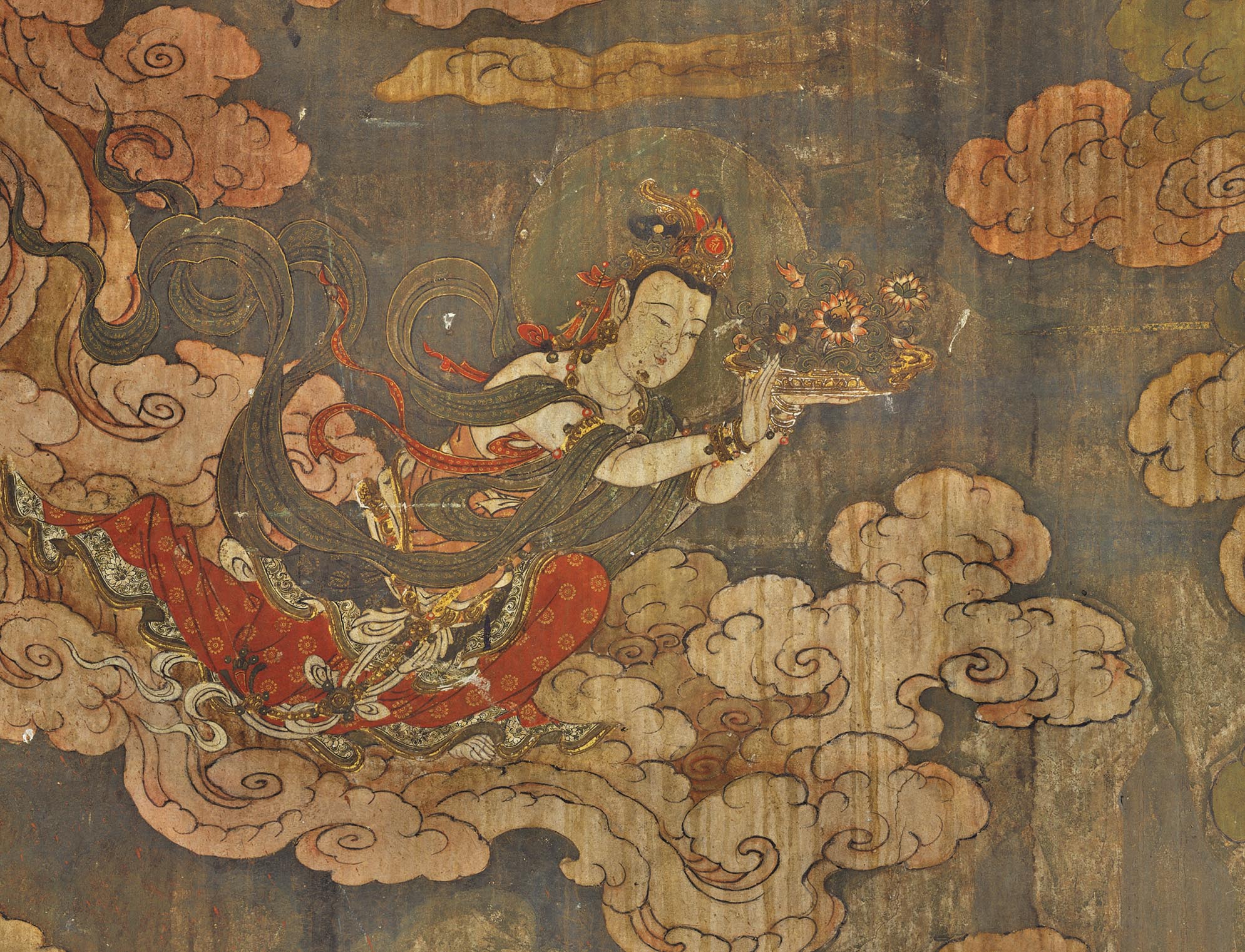 北京画像复制清微高清微佛祖法海寺菩萨佛教壁画国画