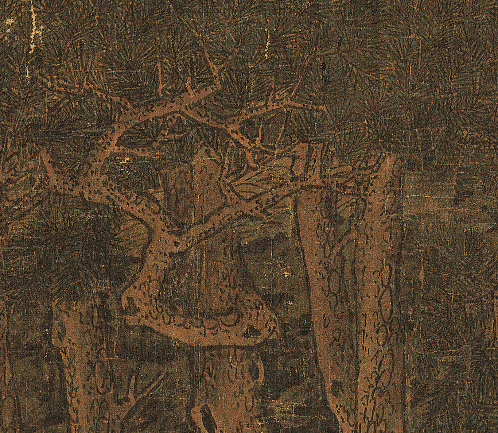 新品李唐万壑松风图绢本临摹范本装饰中画国画国画