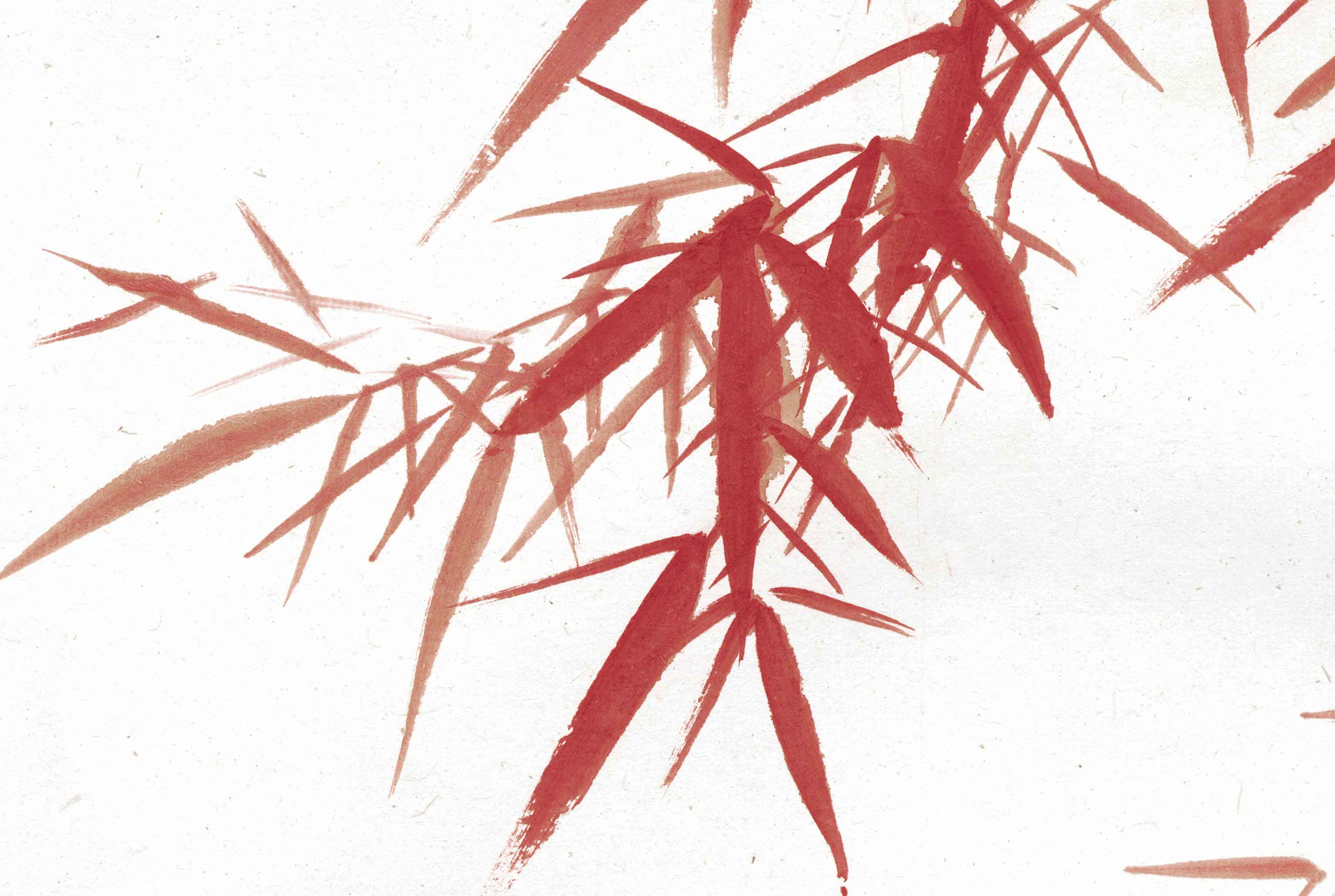 高清微复制清微水墨画兰竹石名画名家国画竹子启功国画