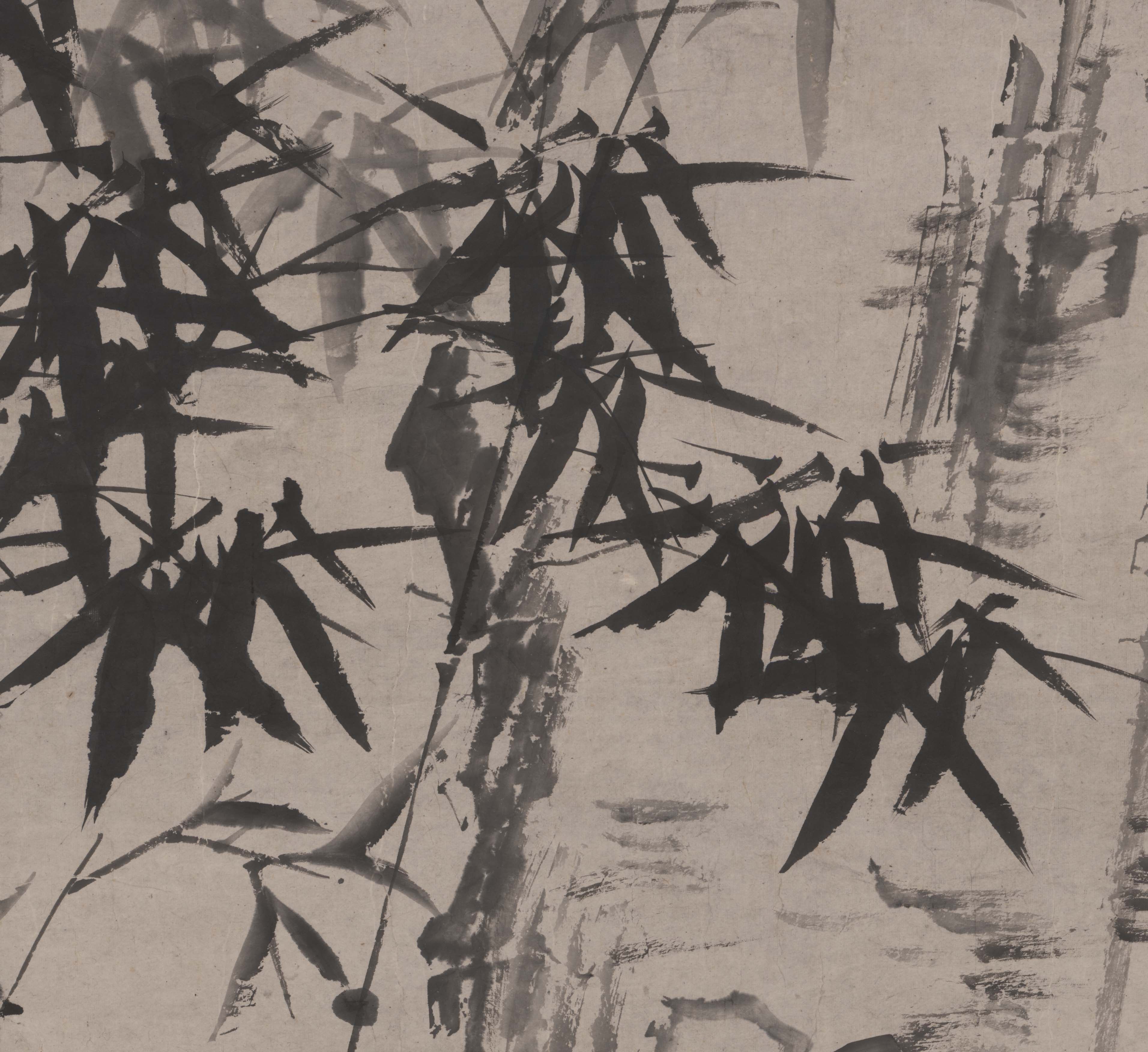 新品郑板桥竹石国画水墨画竹子古代古典名画装饰画国画