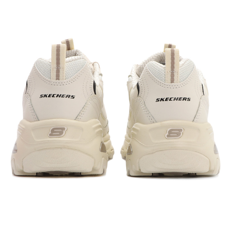 skechers斯凯奇鞋子女官方正品女生百搭小白鞋熊猫鞋米白色老爹鞋